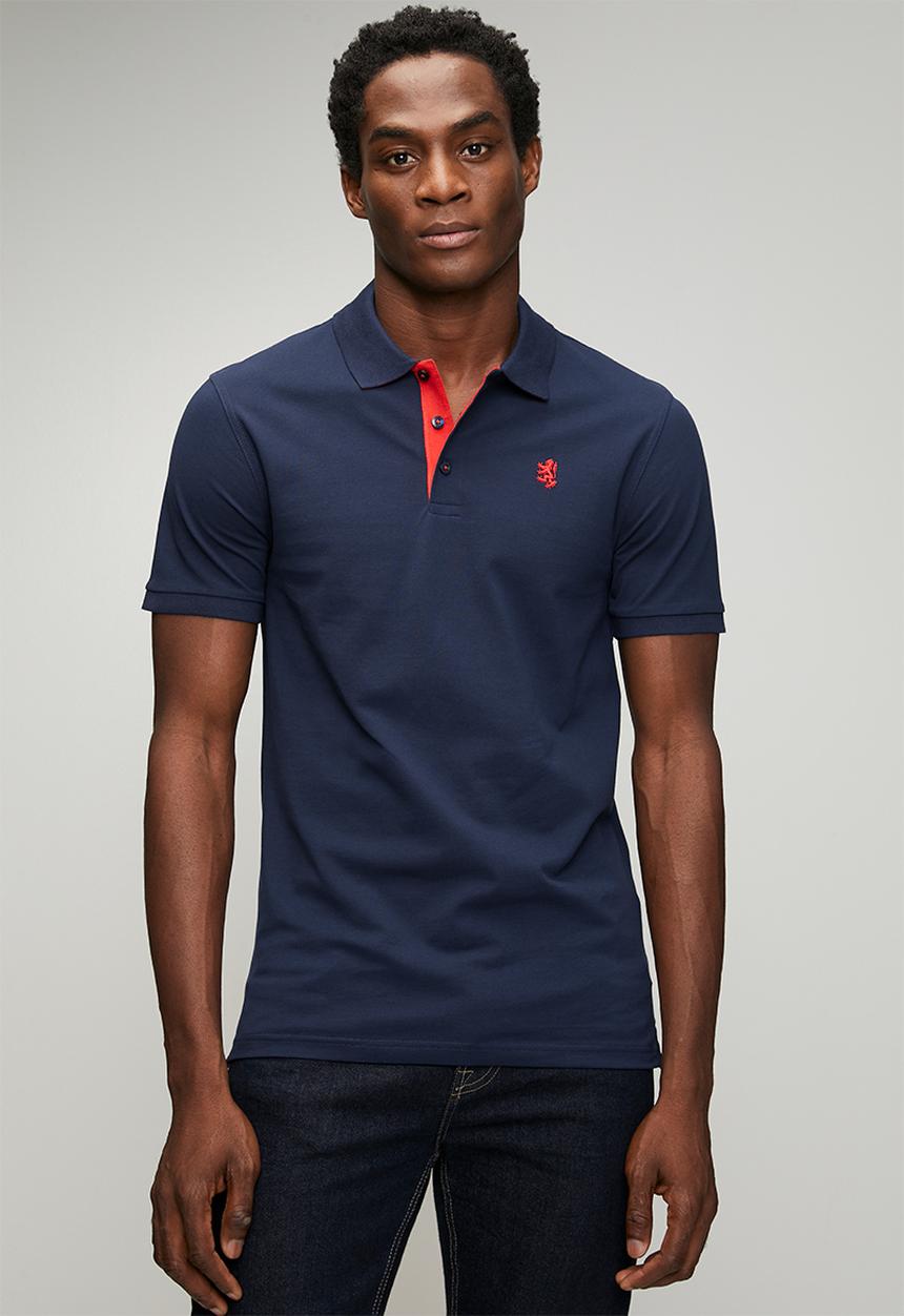 Pringle of Scotland - Aiden Slim Fit Pique Golfer - Navy