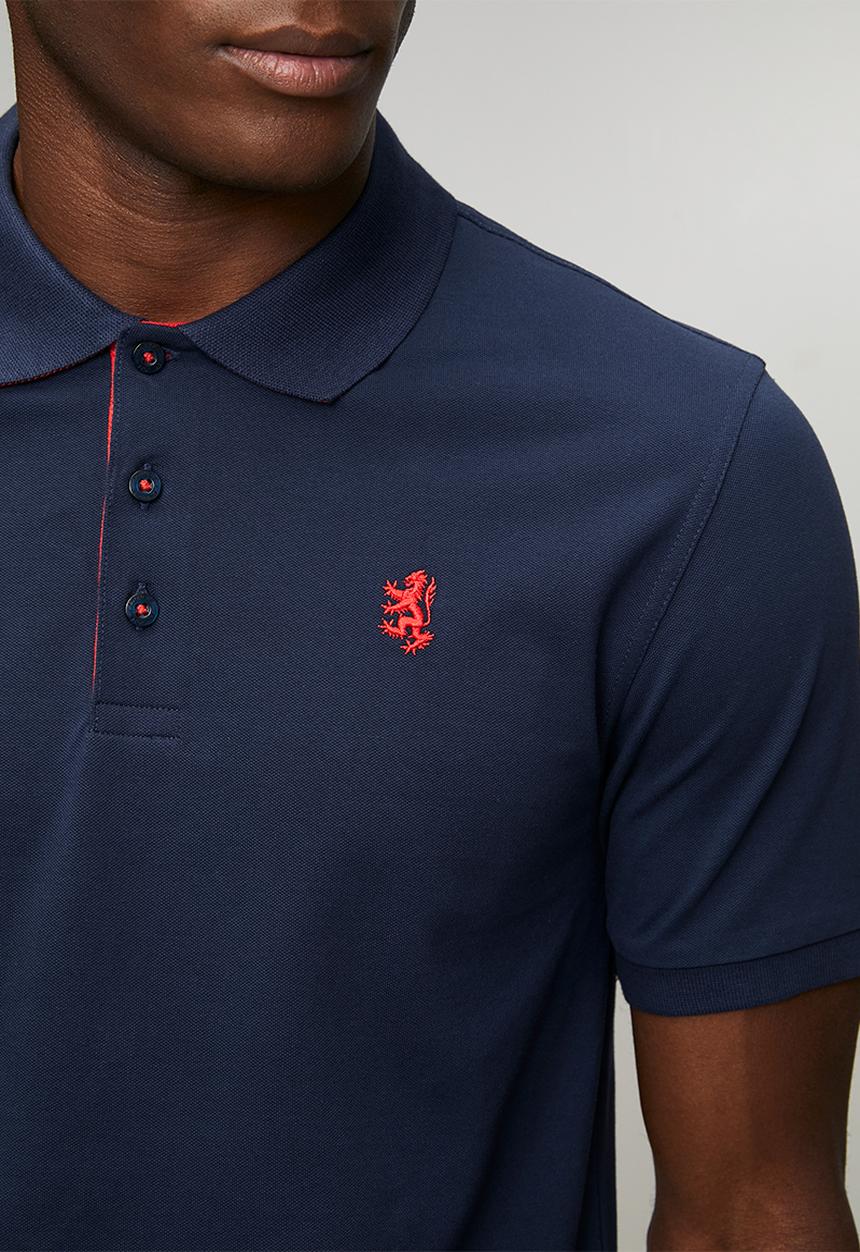 Pringle of Scotland - Aiden Slim Fit Pique Golfer - Navy
