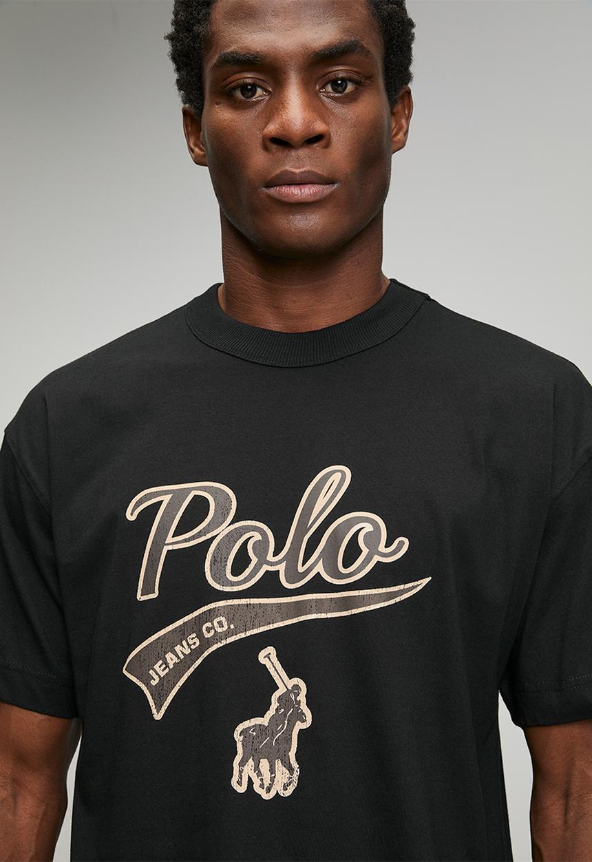 POLO - Zeb Pjc Short sleeve Collegiate Logo Tee - Black