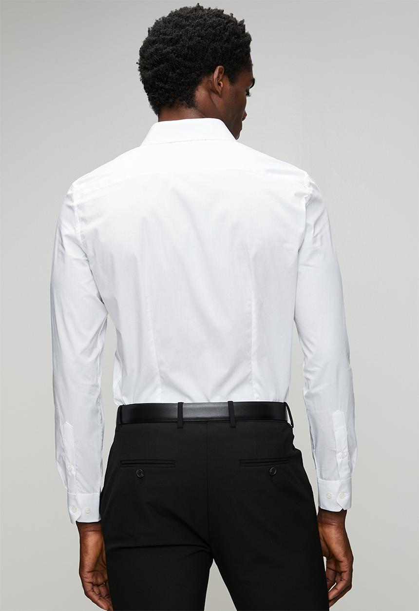 POLO - Christian Slim Fit Long Sleeve Shirt Christian - Off White