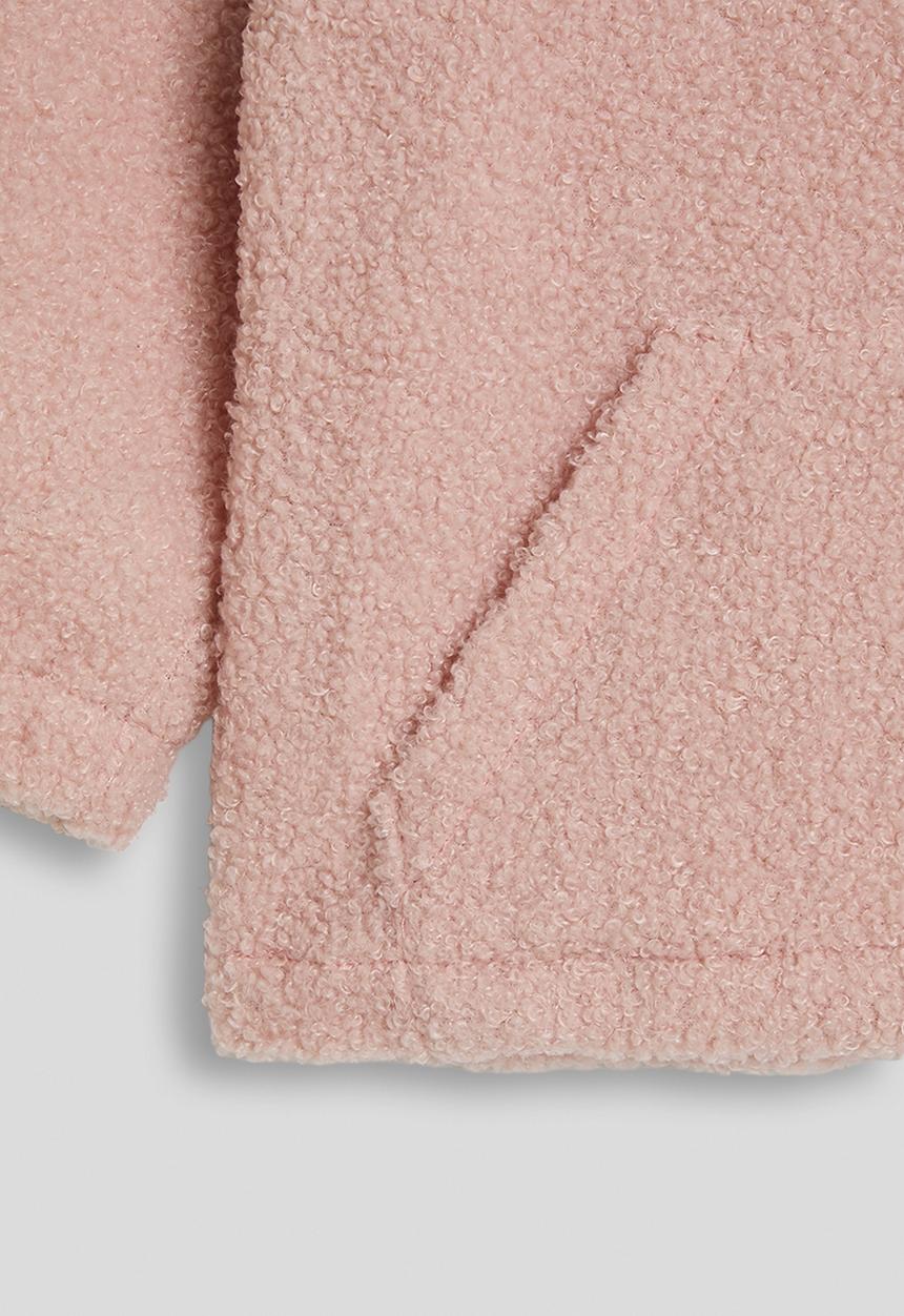 Pop Candy - Boiled faux faur zip-up jacket - pink
