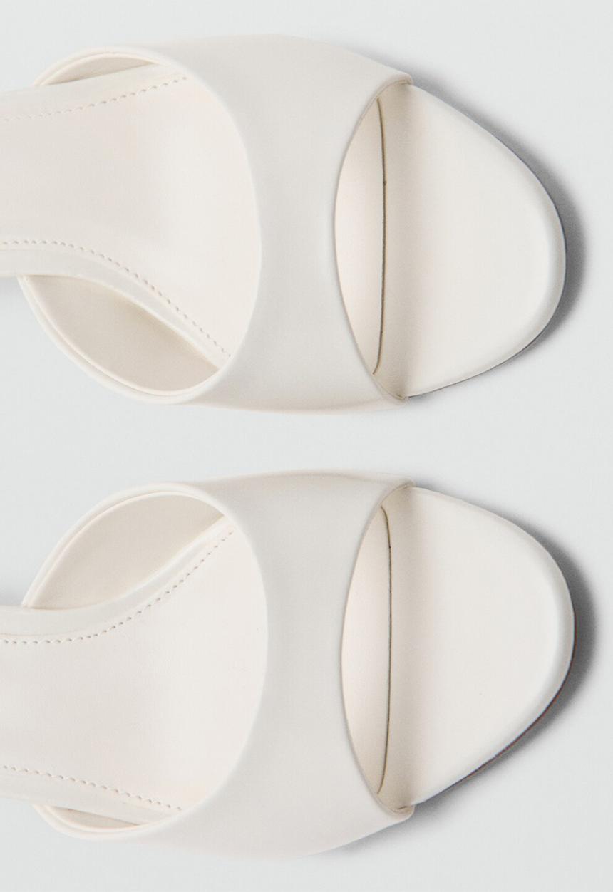 MANGO - Play open toe mule - white