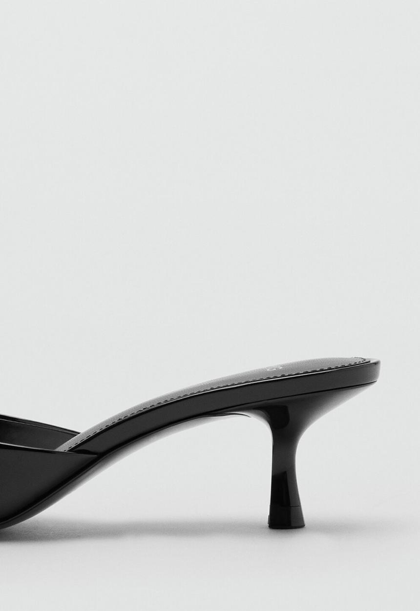 MANGO - Play open toe mule - black