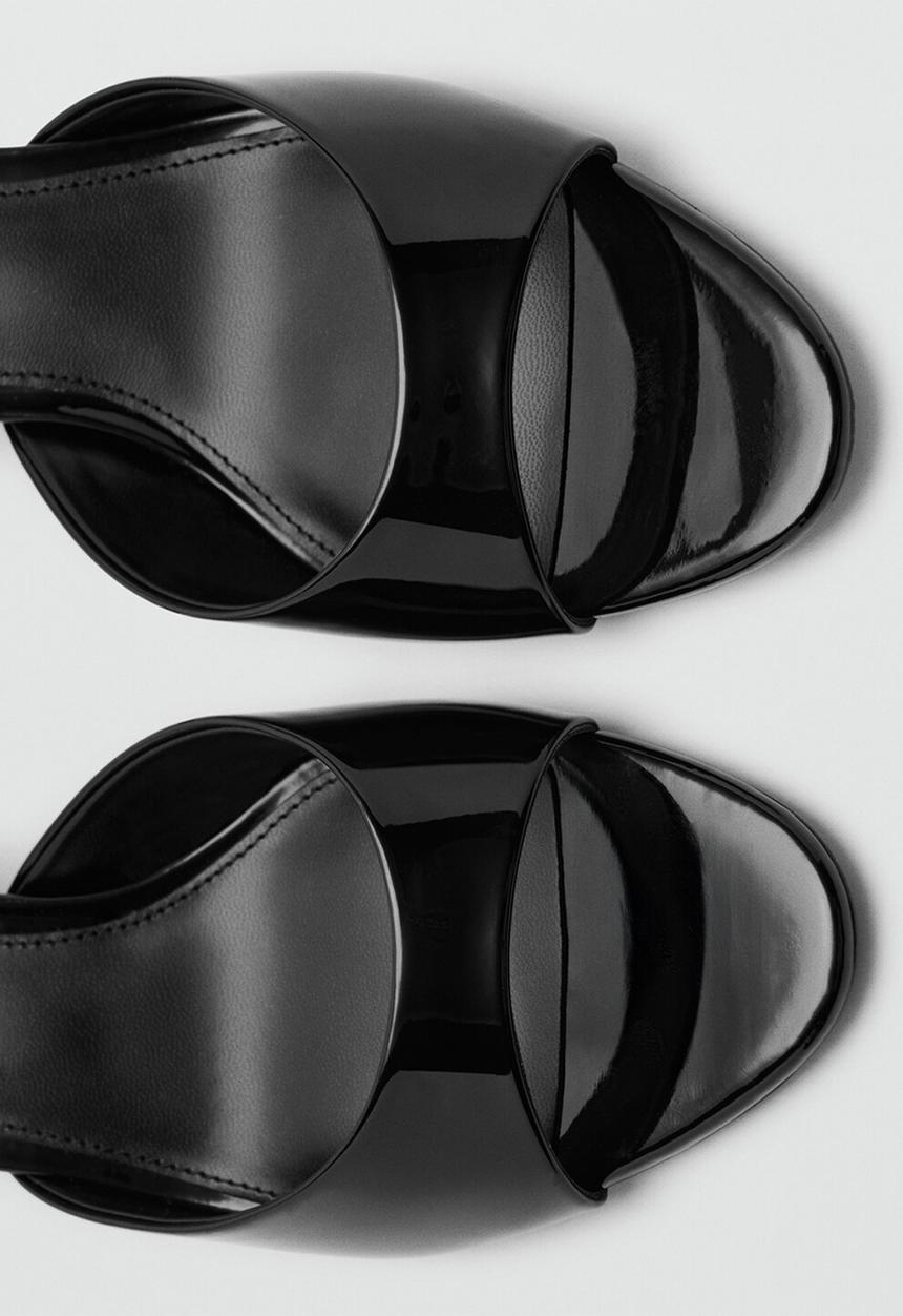 MANGO - Play open toe mule - black