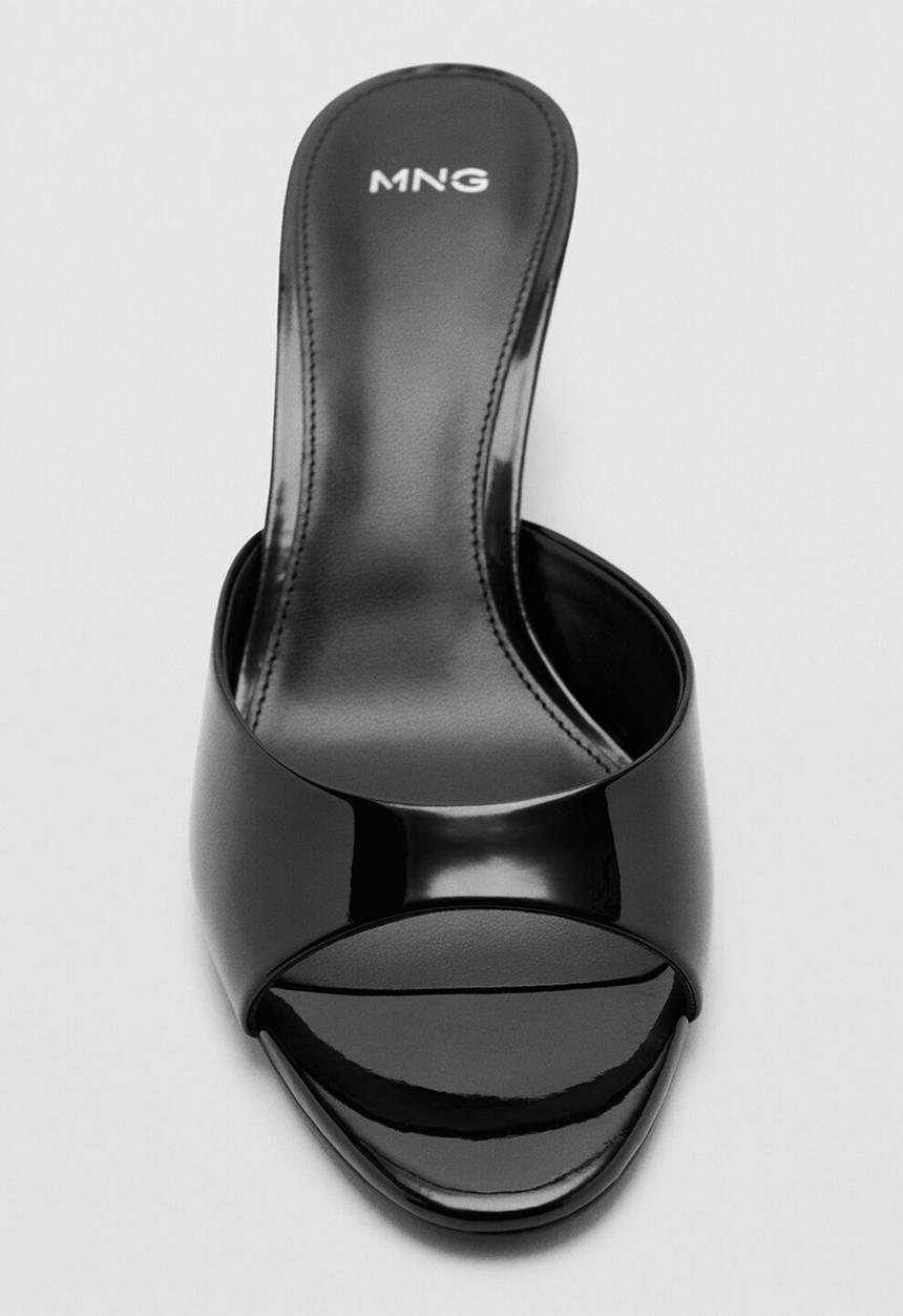 MANGO - Play open toe mule - black
