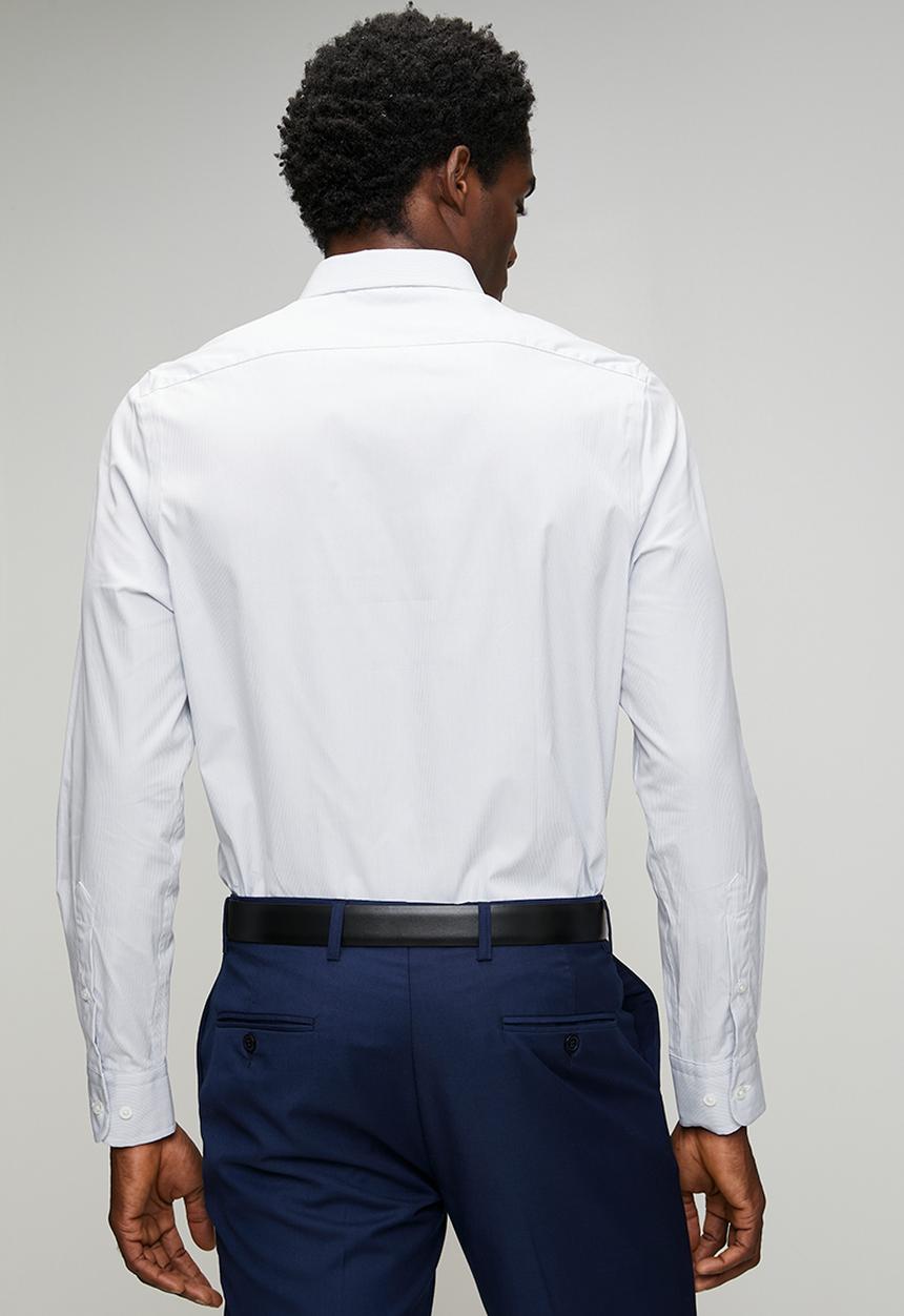 Pringle of Scotland - Oliver Stripe Long Sleeve Tailored Shirt - Grey