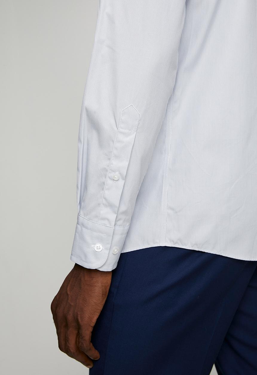 Pringle of Scotland - Oliver Stripe Long Sleeve Tailored Shirt - Grey