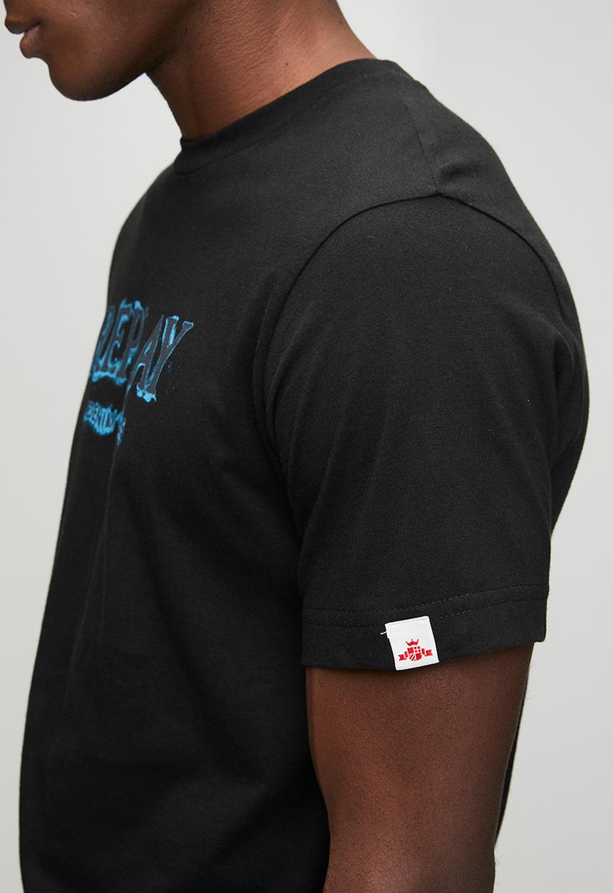 Replay - Graphic Print T-shirt - Black/Blue