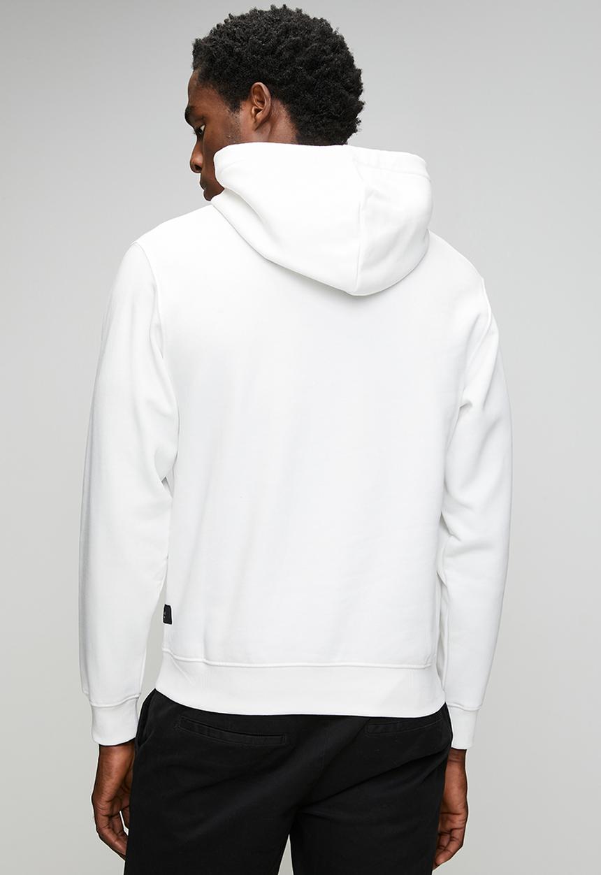 Replay - Brushed Fleece Hoodie - White/Black