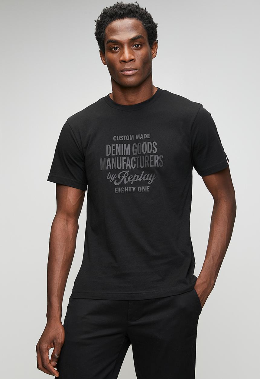 Replay - Piece Dyed Organic Cotton Jersey T-shirt - Black