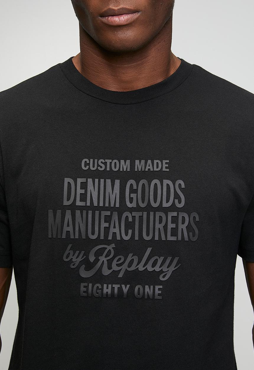 Replay - Piece Dyed Organic Cotton Jersey T-shirt - Black
