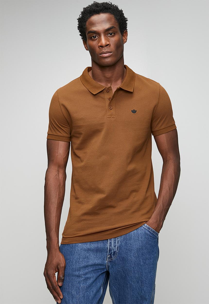 26SS ANCELLM L/S POLO BROWN サイズ2 FOOTBALL S/S POLO(BROWN) – ANCELLM