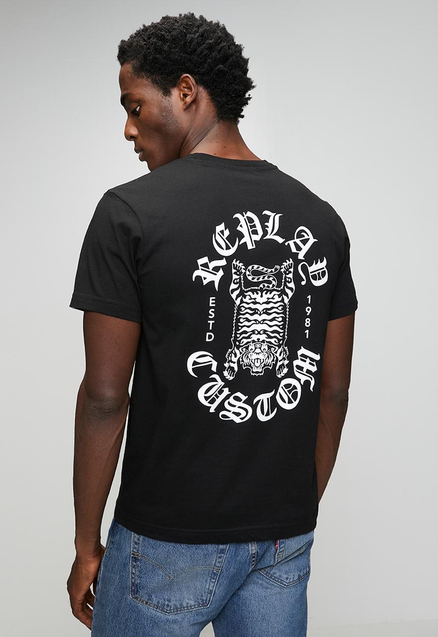 Replay - Basic Jersey Crew Neck T-shirt - Black