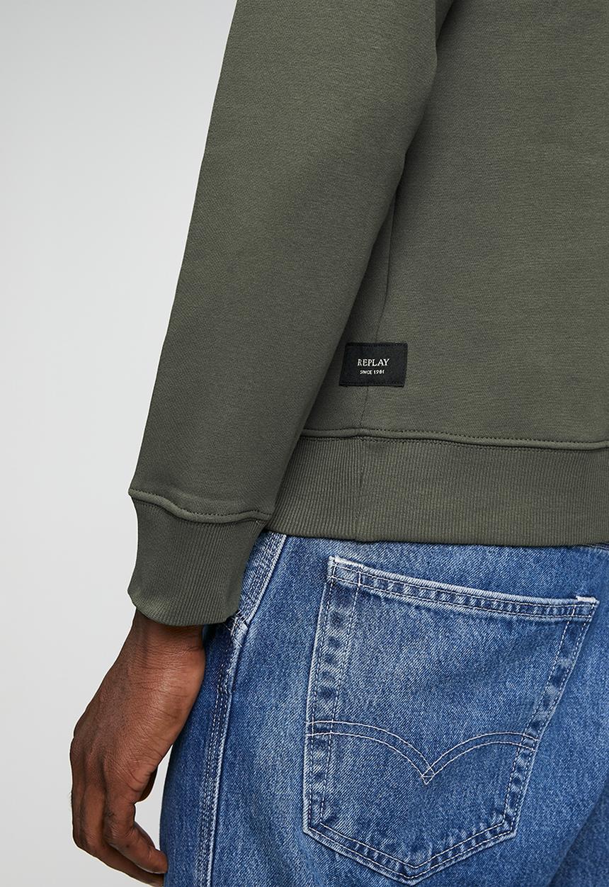 Replay - Brushed Fleece Hoodie - Green 