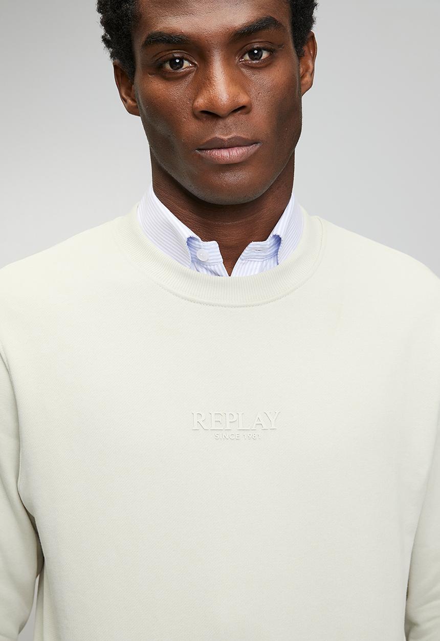 Replay - Cotton Terry Fleece Pull Over - Cream 