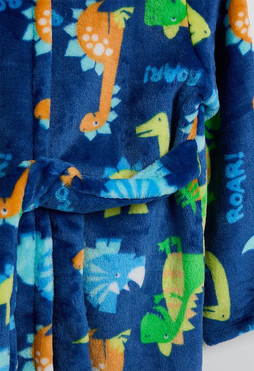 Pop Candy - Hooded night gown - dark blue/dino multi