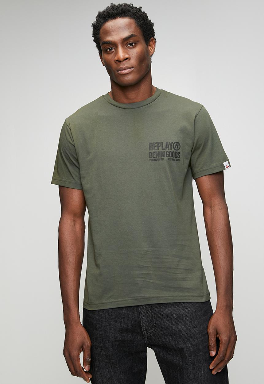 Replay - Piece Dyed Organic Cotton Jersey T-shirt - Green 
