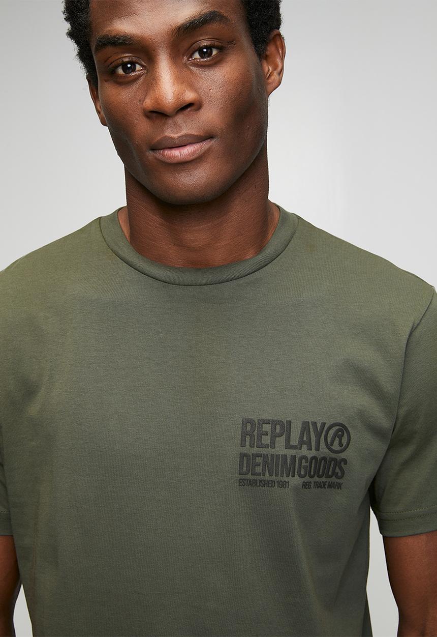 Replay - Piece Dyed Organic Cotton Jersey T-shirt - Green 