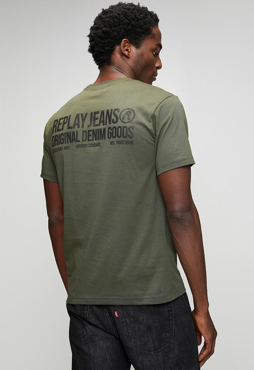 Replay - Piece Dyed Organic Cotton Jersey T-shirt - Green 