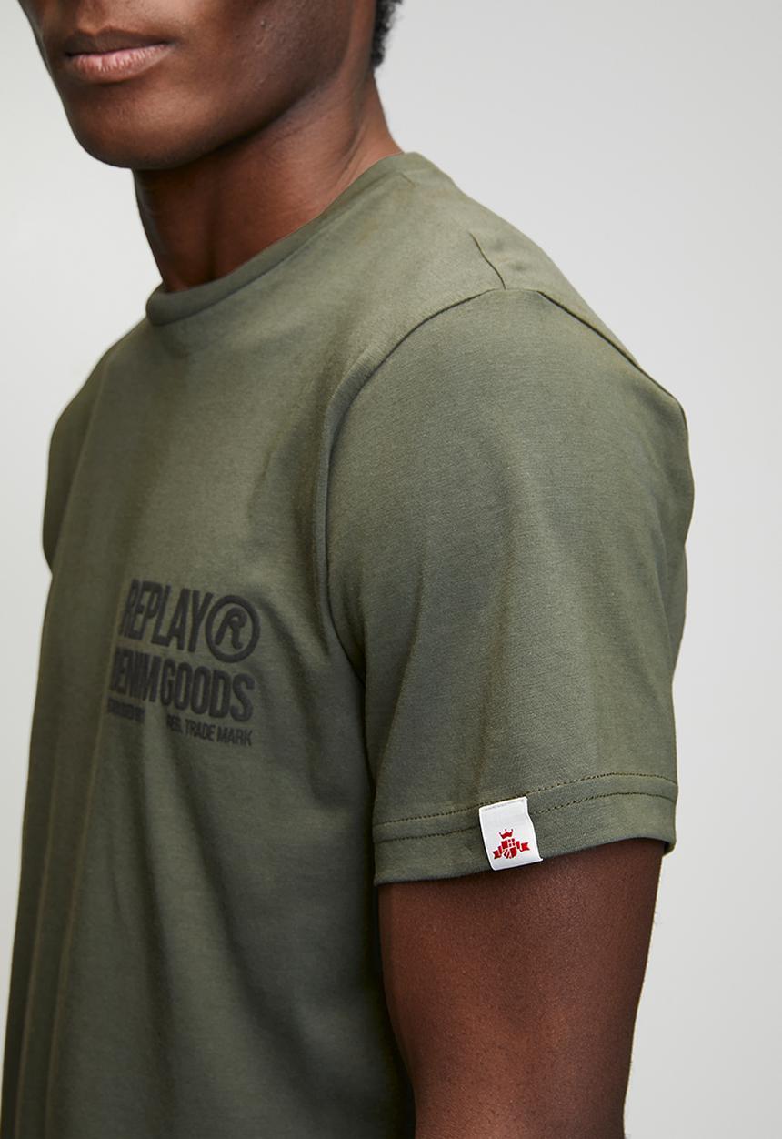 Replay - Piece Dyed Organic Cotton Jersey T-shirt - Green 