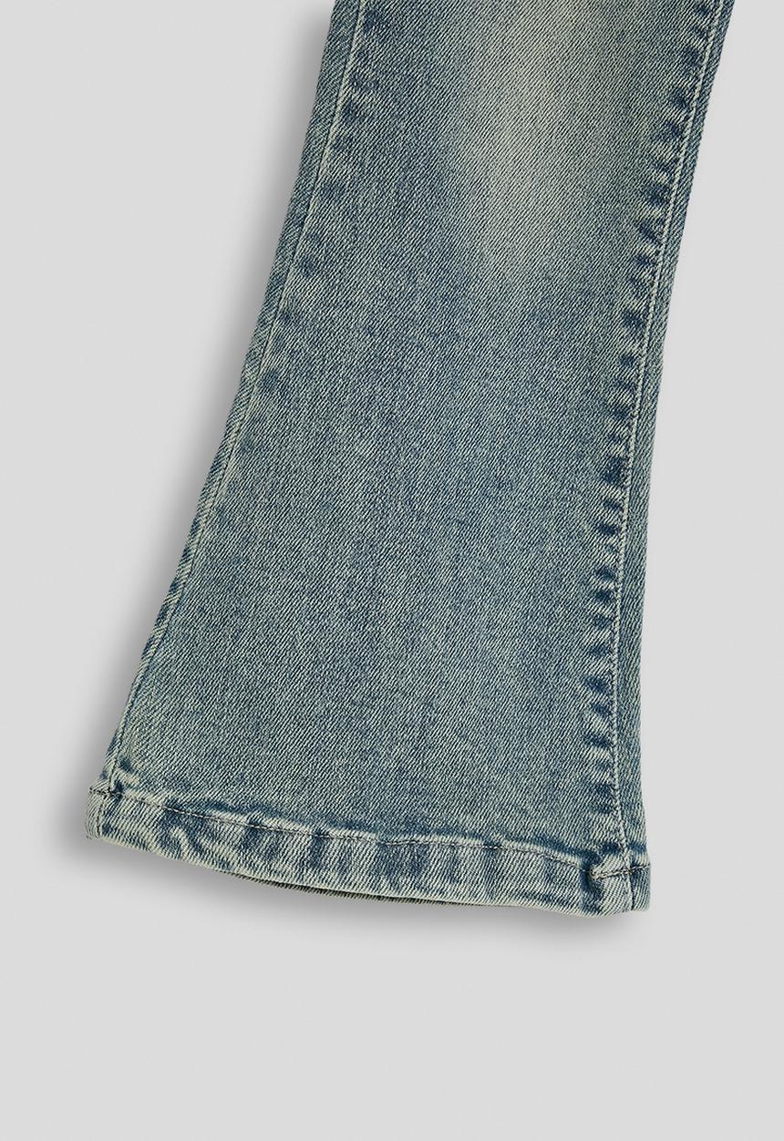 Pop Candy - Dart detail flared jeans - blue