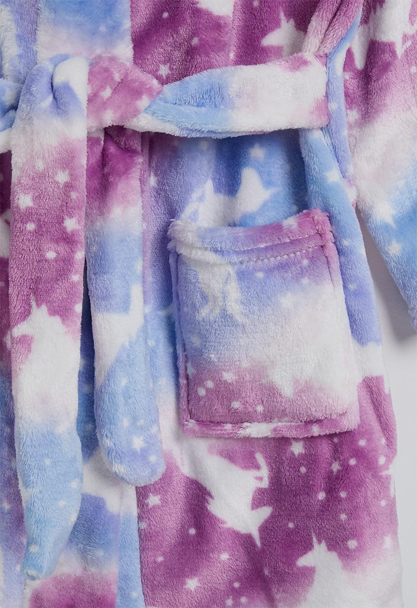 Pop Candy - Plush night gown - purple gradient/unicorn aop