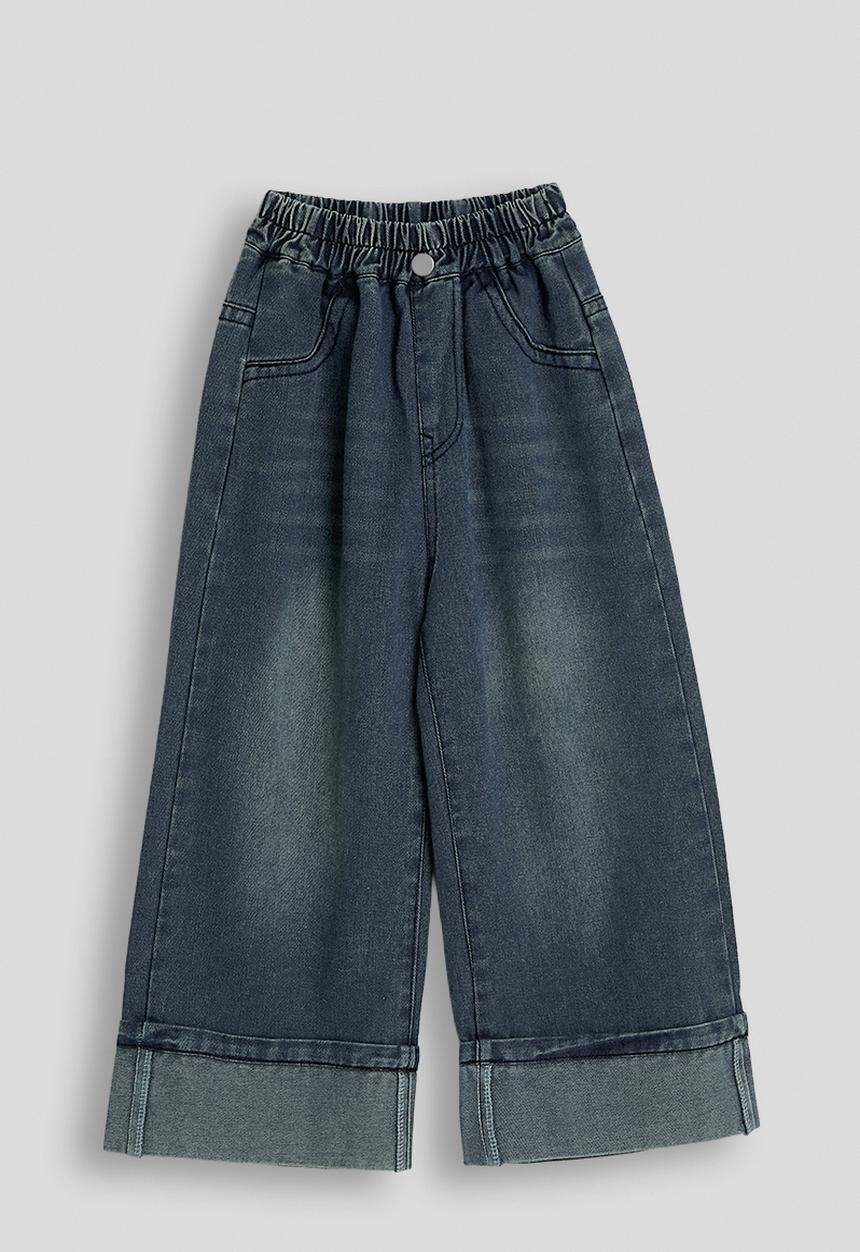 Pop Candy - Cuffed jeans - medium blue