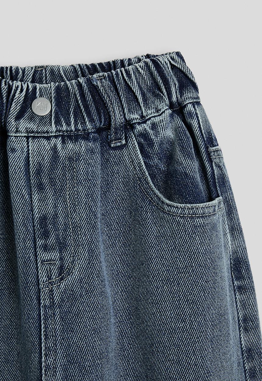 Pop Candy - Raw hem wide leg jeans - blue