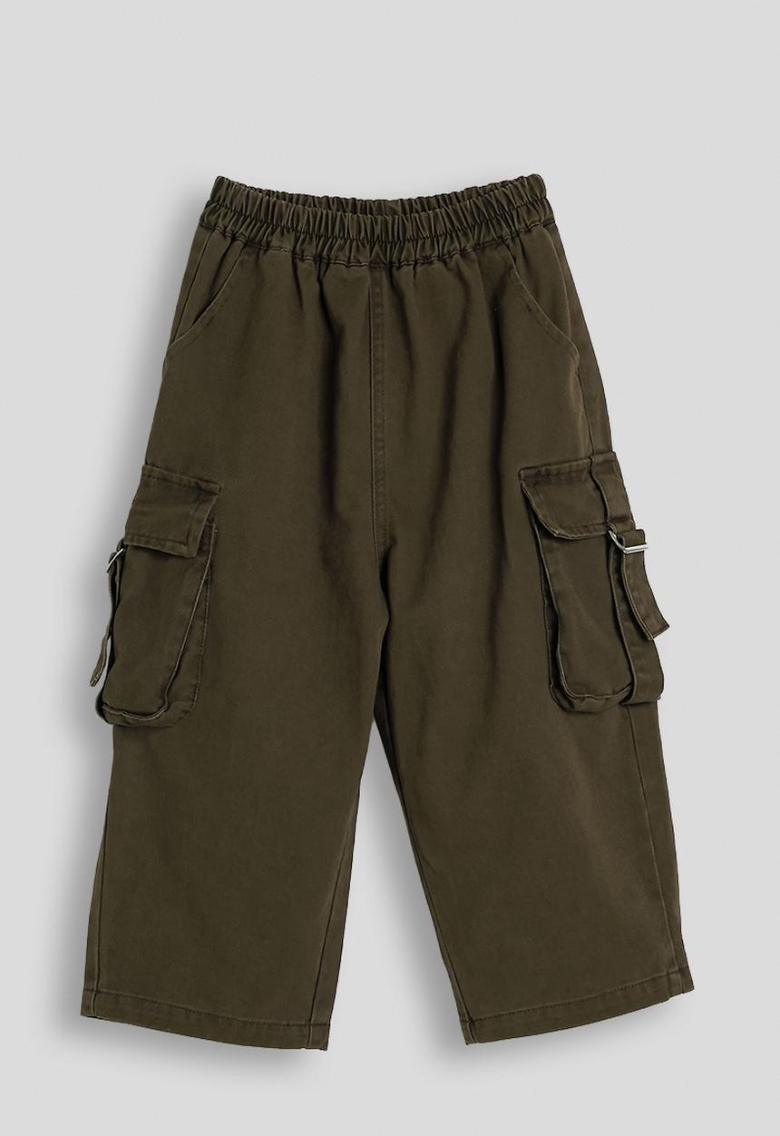 Pop Candy - Wide leg cargo pants - brownish green