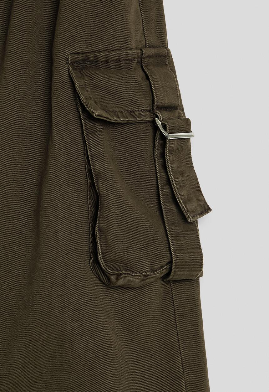 Pop Candy - Wide leg cargo pants - brownish green