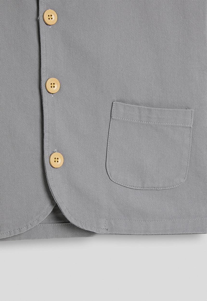 Pop Candy - Cropped collarless co-ord jacket - granite