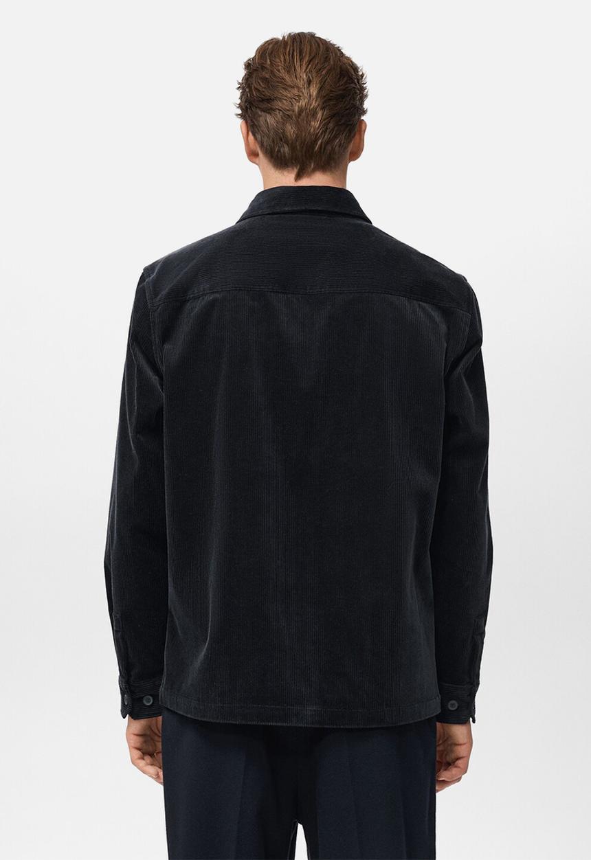 MANGO - Baku lux corduroy overshirt - midnight navy