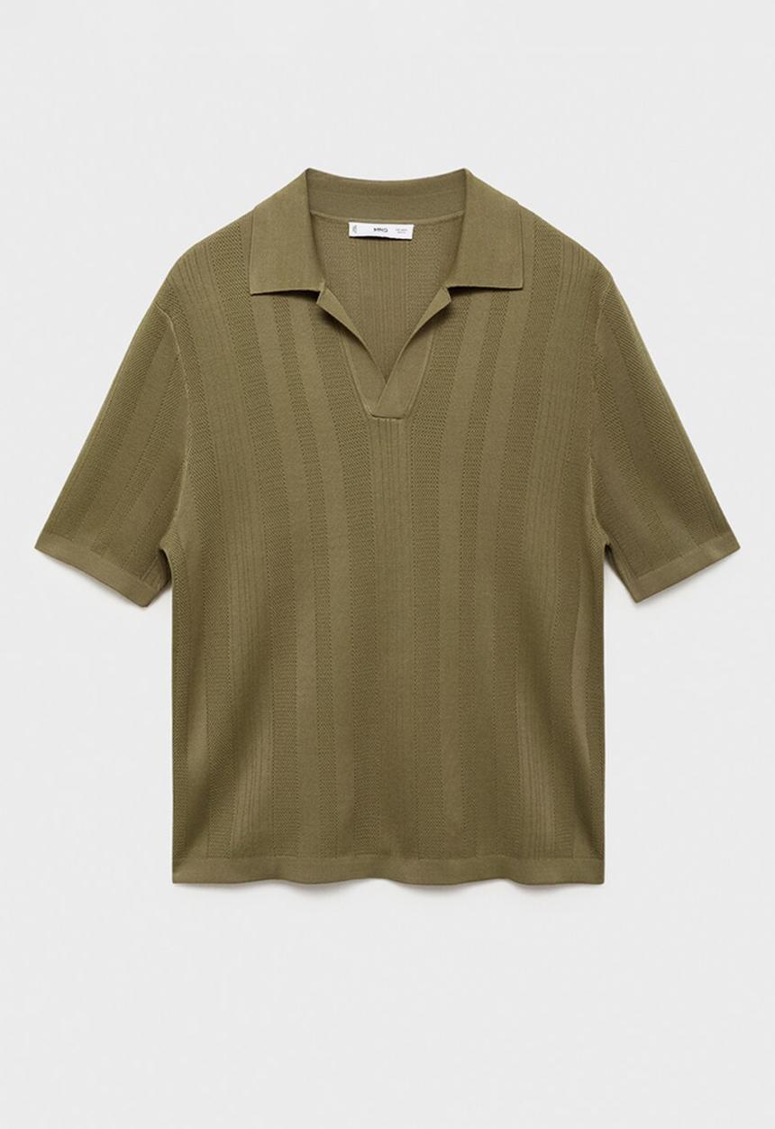 MANGO - Poloshirt MANFIO - Khaki
