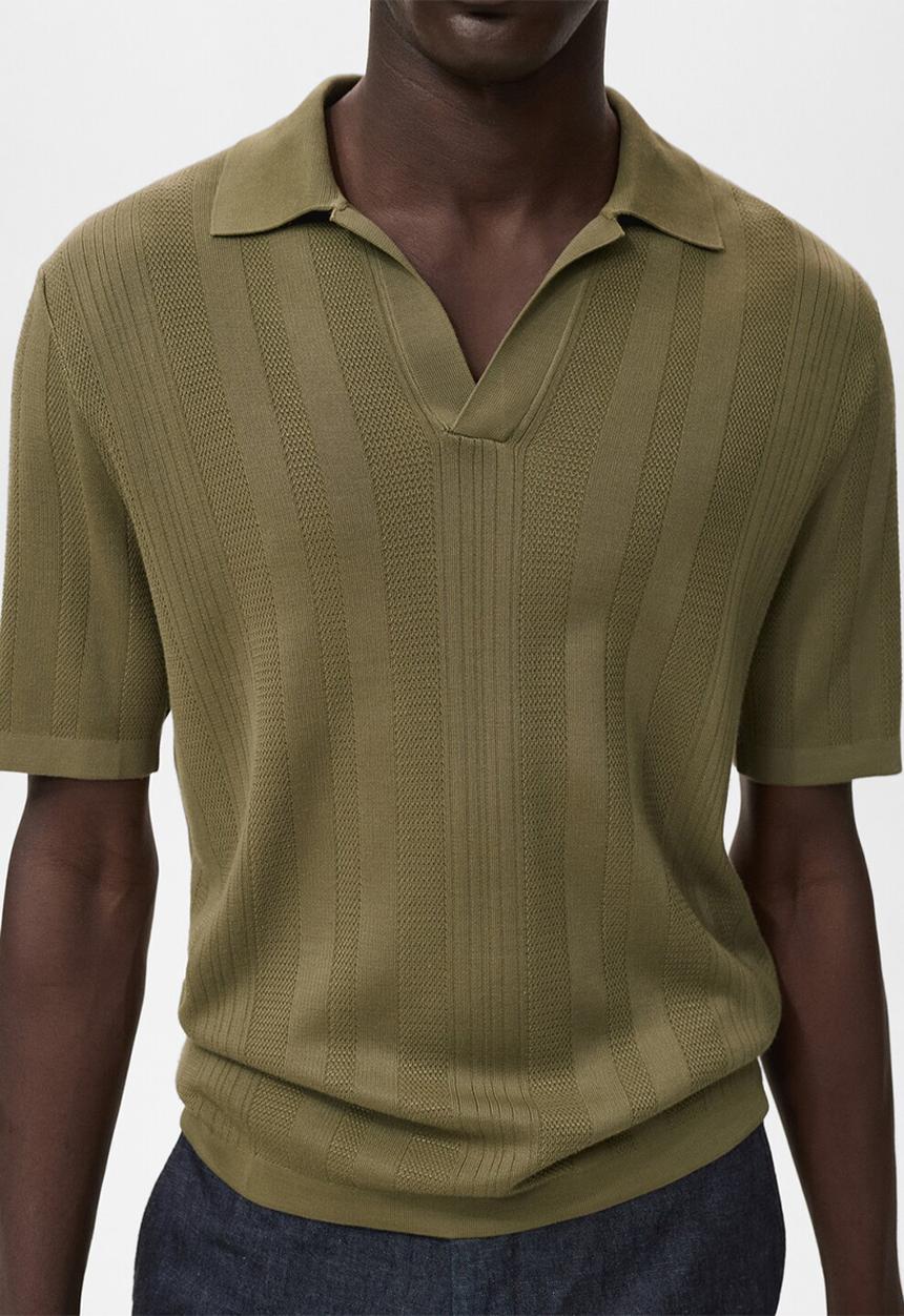 MANGO - Poloshirt MANFIO - Khaki