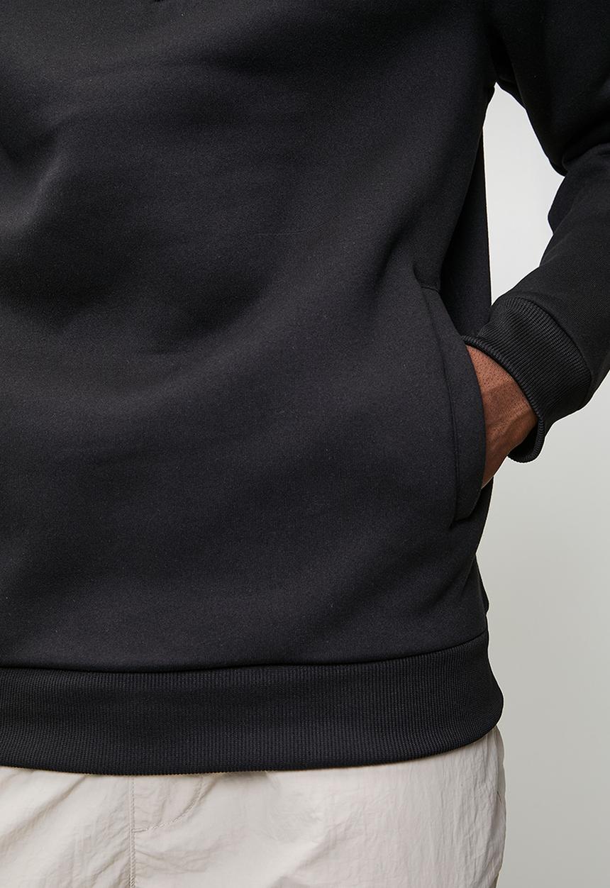 Brave Soul - Quarter Zip Funnel Neck Sweatshirt - Jet Black