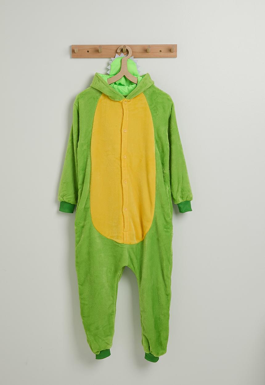 Pop Candy - Dino onesie - apple green/yellow
