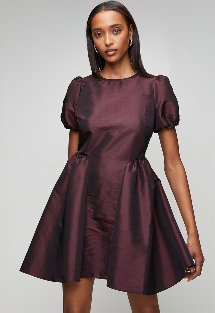 New Look - Ex text seam detail mini - burgundy