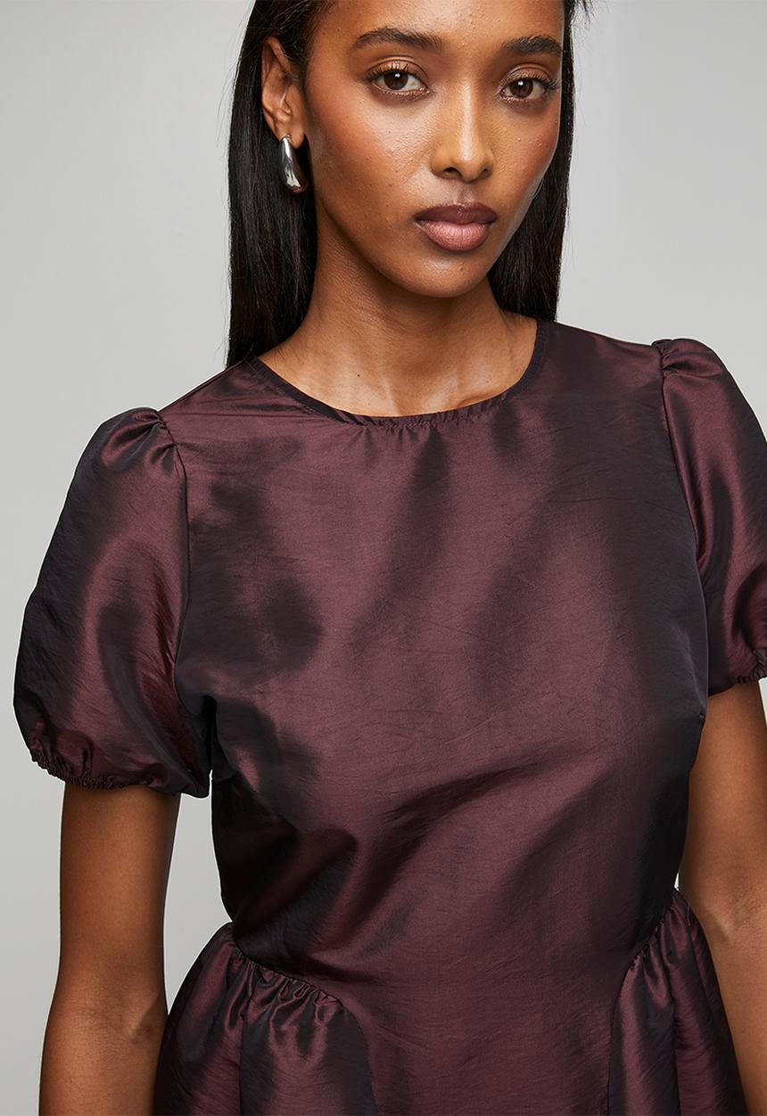 New Look - Ex text seam detail mini - burgundy