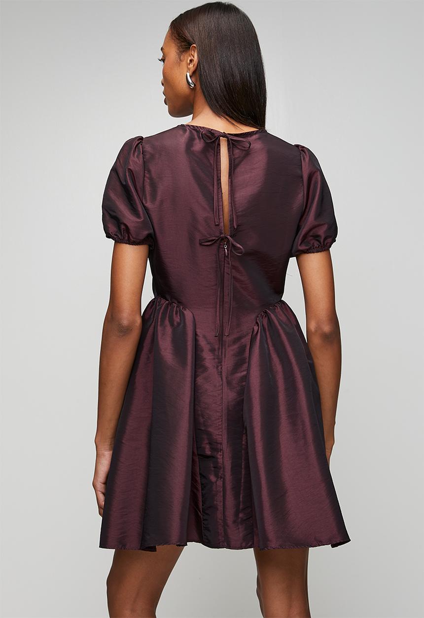 New Look - Ex text seam detail mini - burgundy
