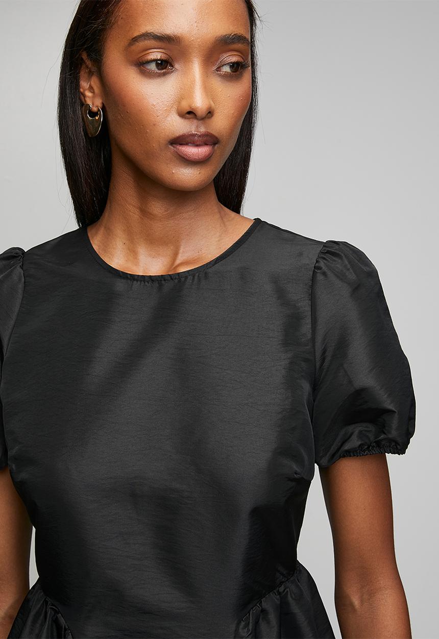 New Look - Ex text seam detail mini - black