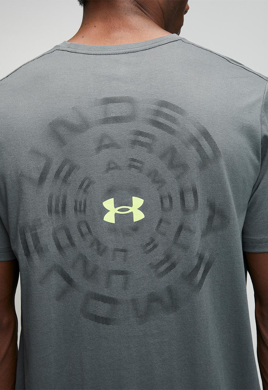 Under Armour - UA Blur  short sleeve Tee - Castlerock/Fade Green