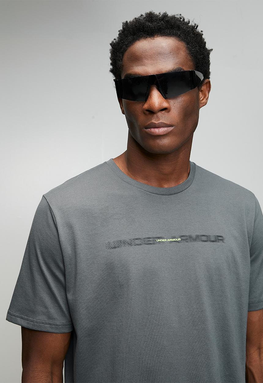 Under Armour - UA Blur  short sleeve Tee - Castlerock/Fade Green