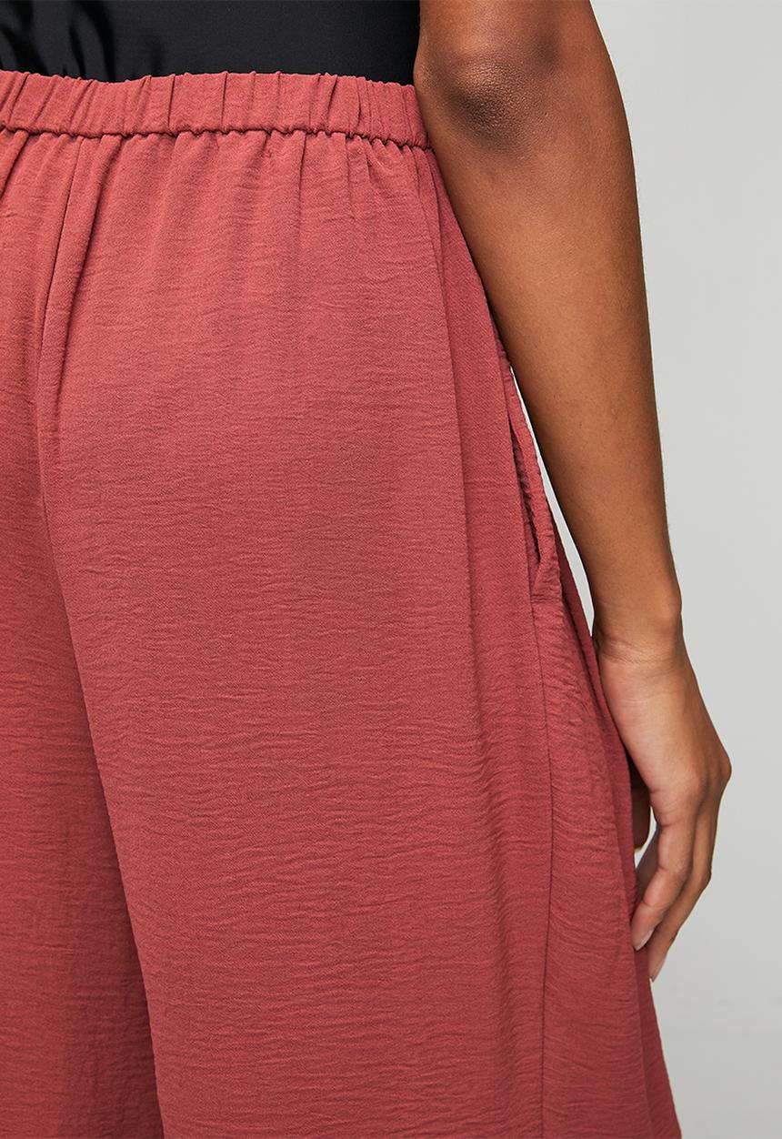 New Look - St cey tailoring wide leg pleat trouser - rust