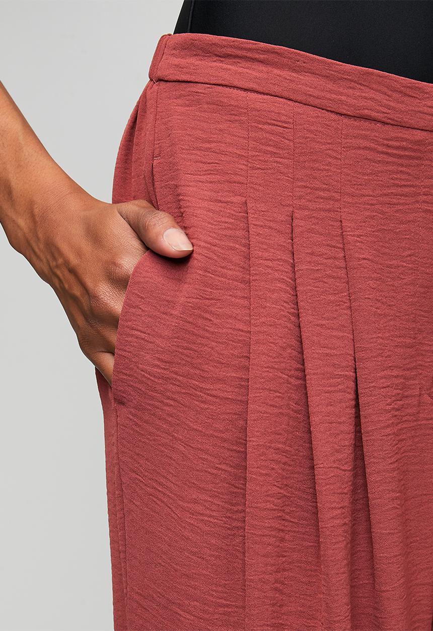 New Look - St cey tailoring wide leg pleat trouser - rust