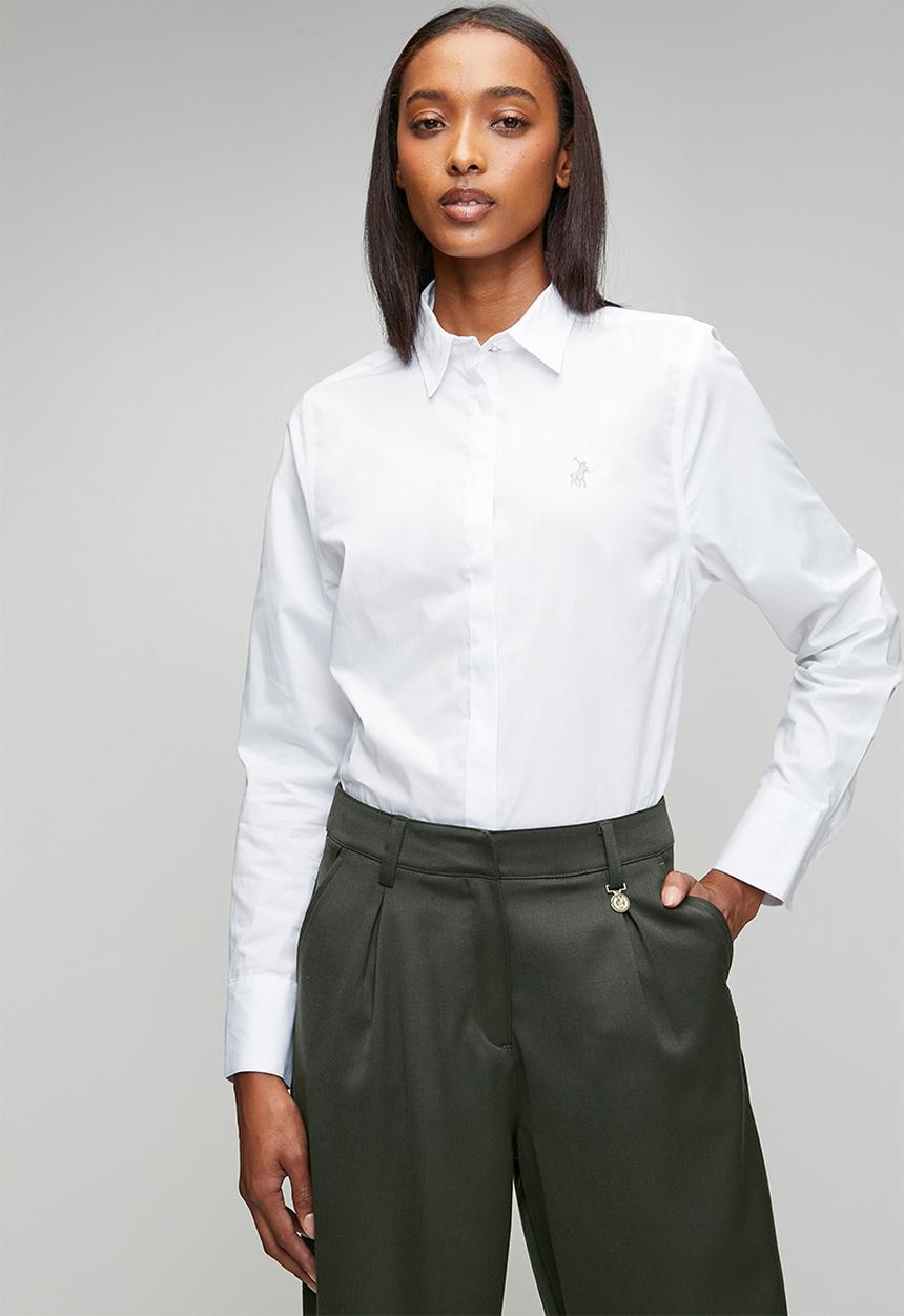 POLO - Wmn Jamie Ls Shirt - White