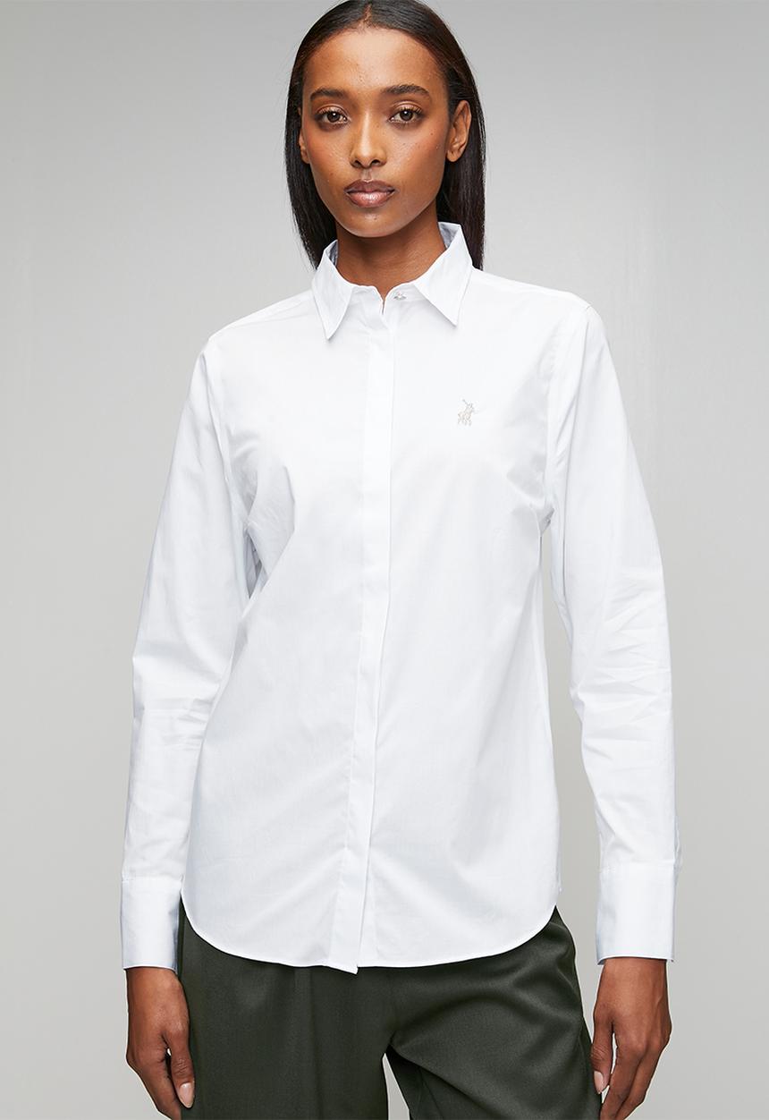 POLO - Wmn Jamie Ls Shirt - White