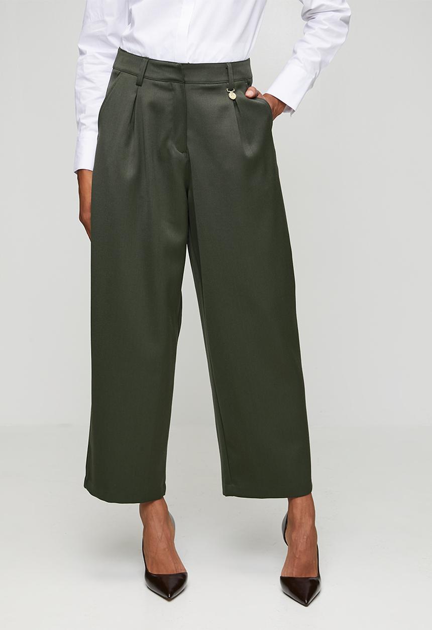 POLO - Wmn Yuri Wool Pant - Olive