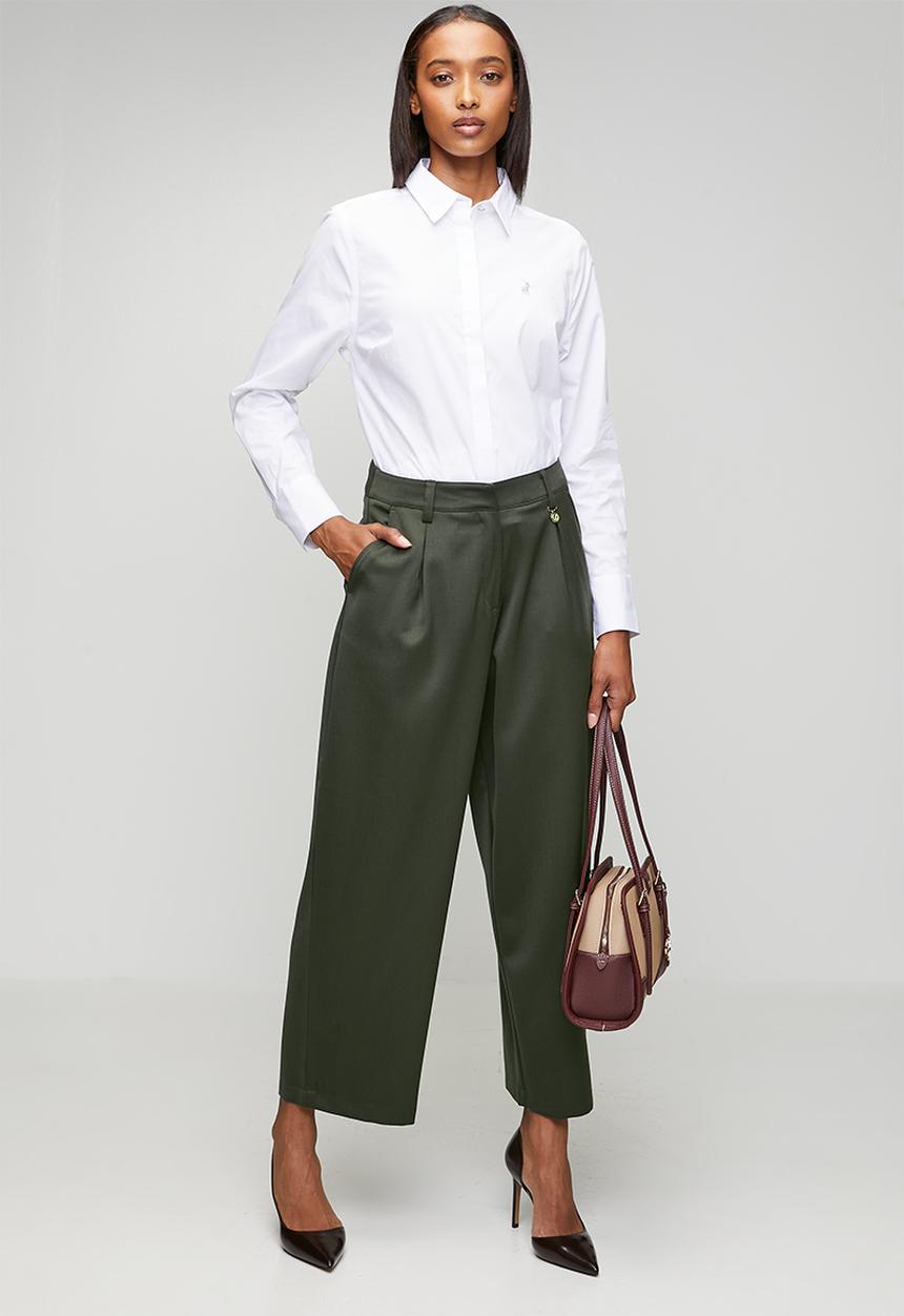 POLO - Wmn Yuri Wool Pant - Olive