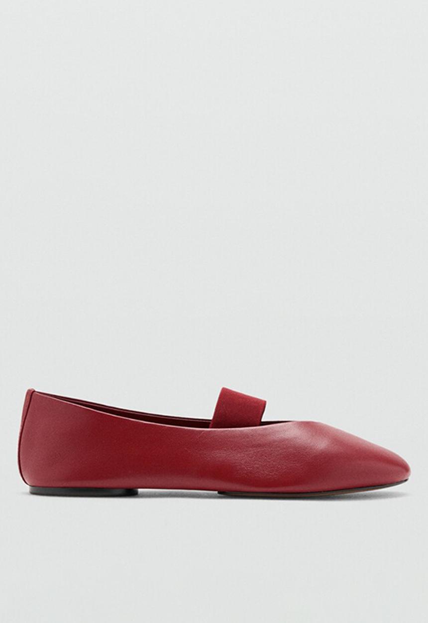 MANGO - Orio mary-jane pump - red