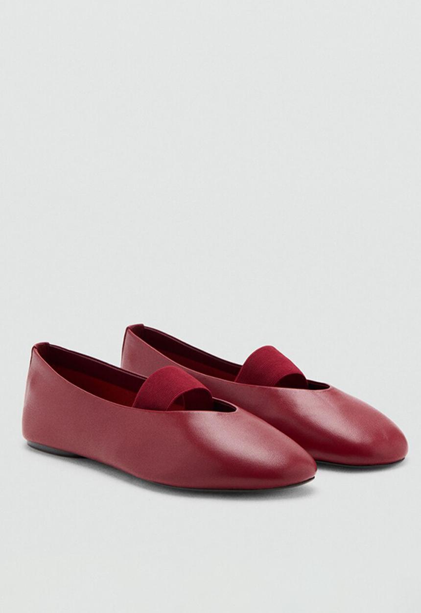 MANGO - Orio mary-jane pump - red